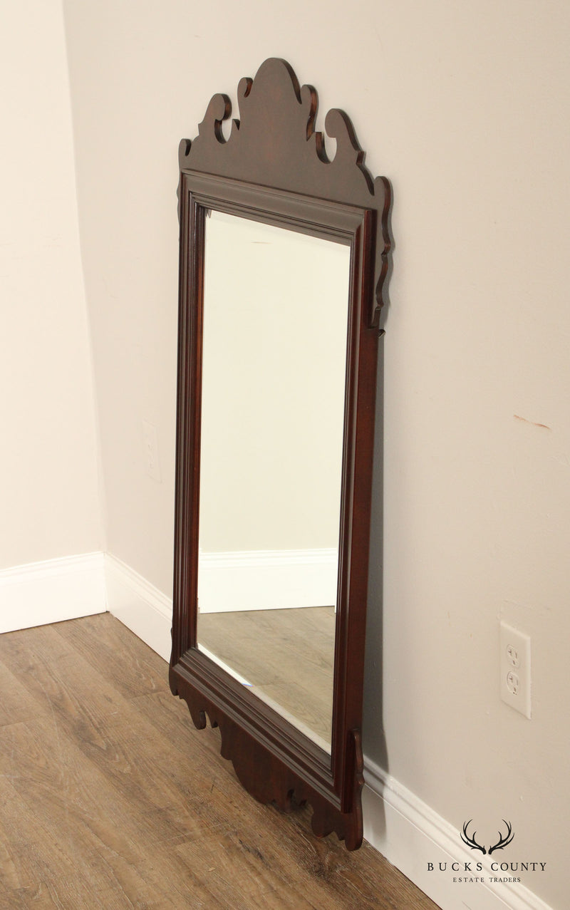 Councill Craftsmen Chippendale Style Mahogany Beveled Wall Mirror