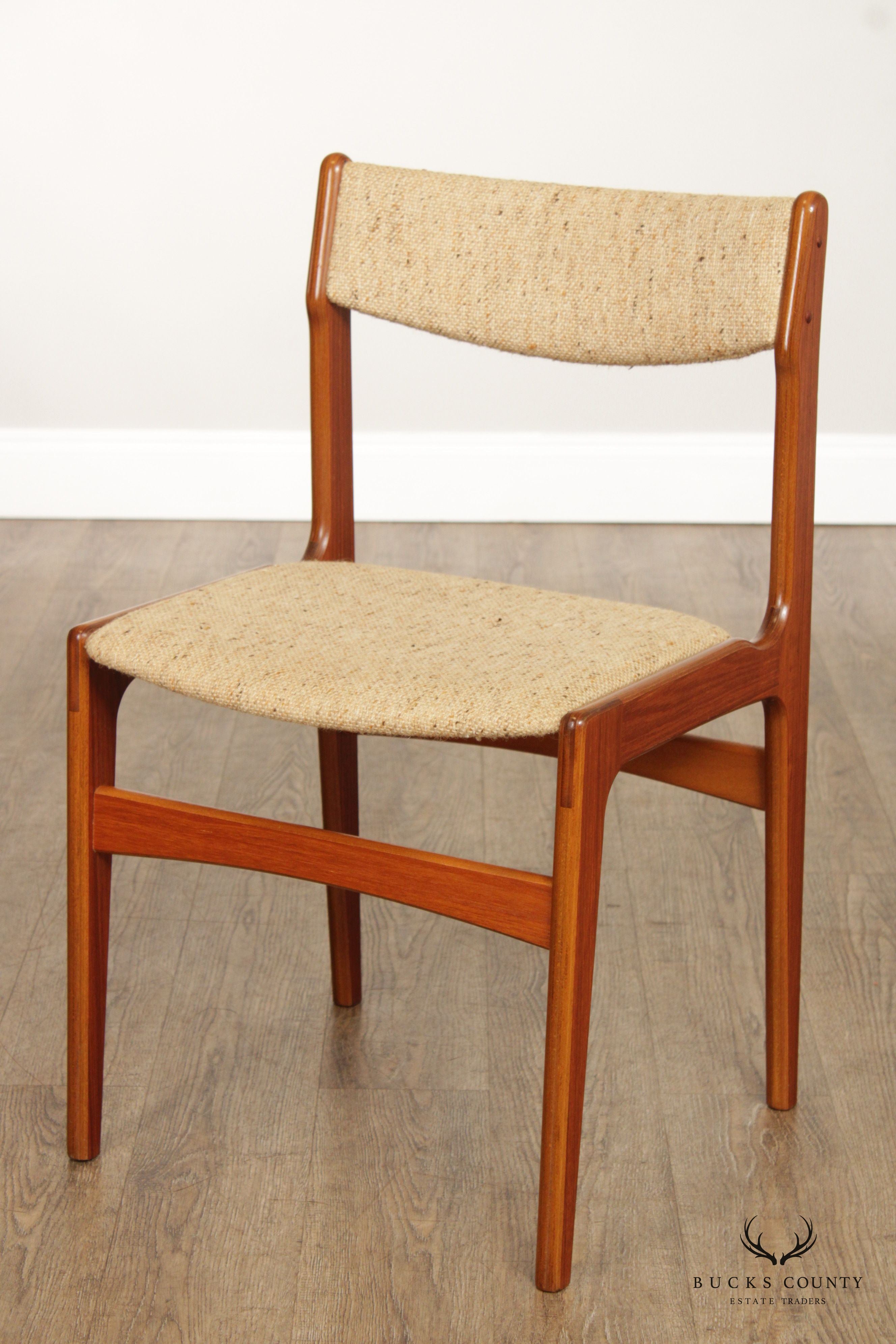 Danish Modern Set of Four Teak Dining Side Chairs