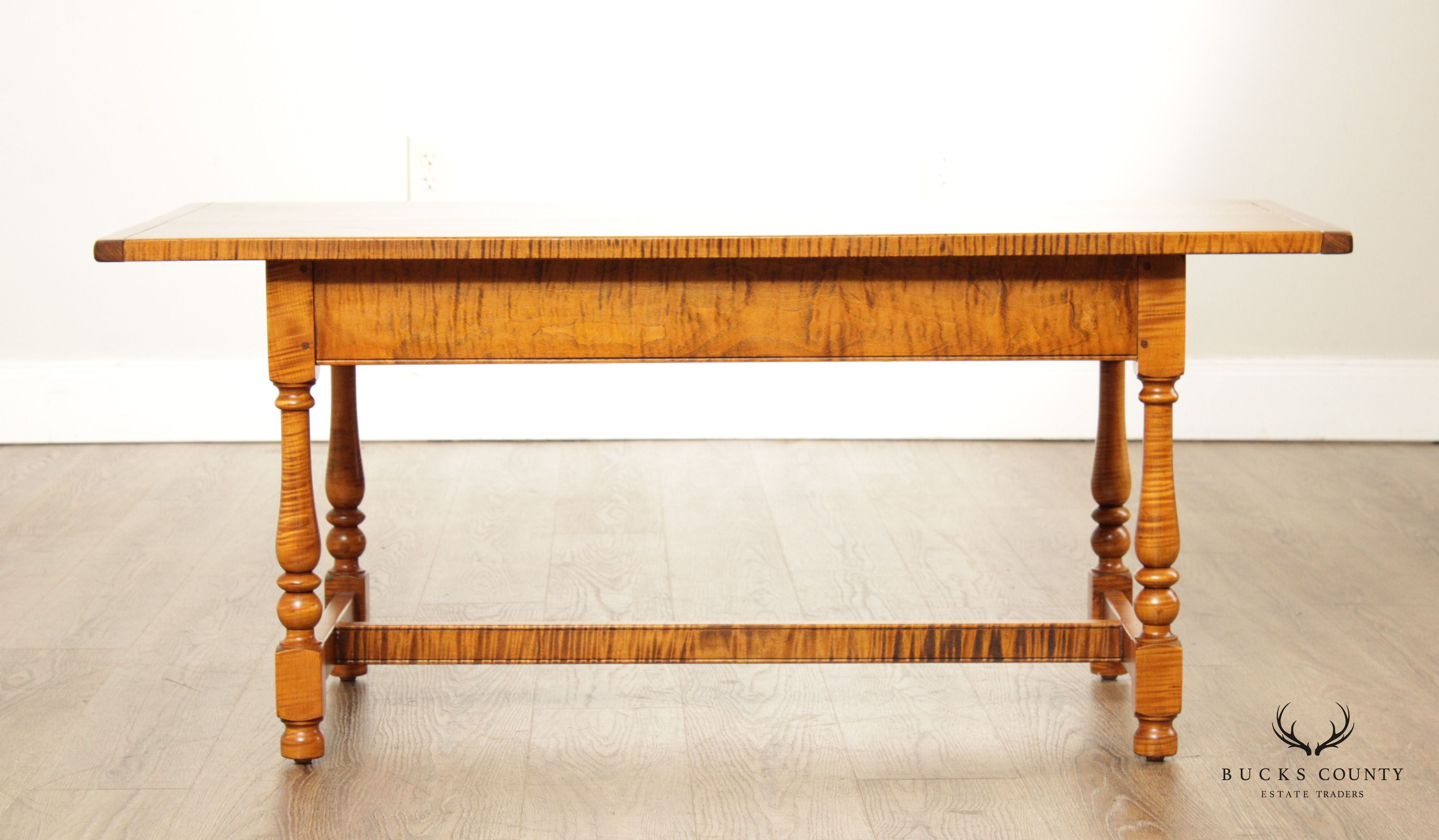 Oley Valley Early American Style Tiger Maple Coffee Table