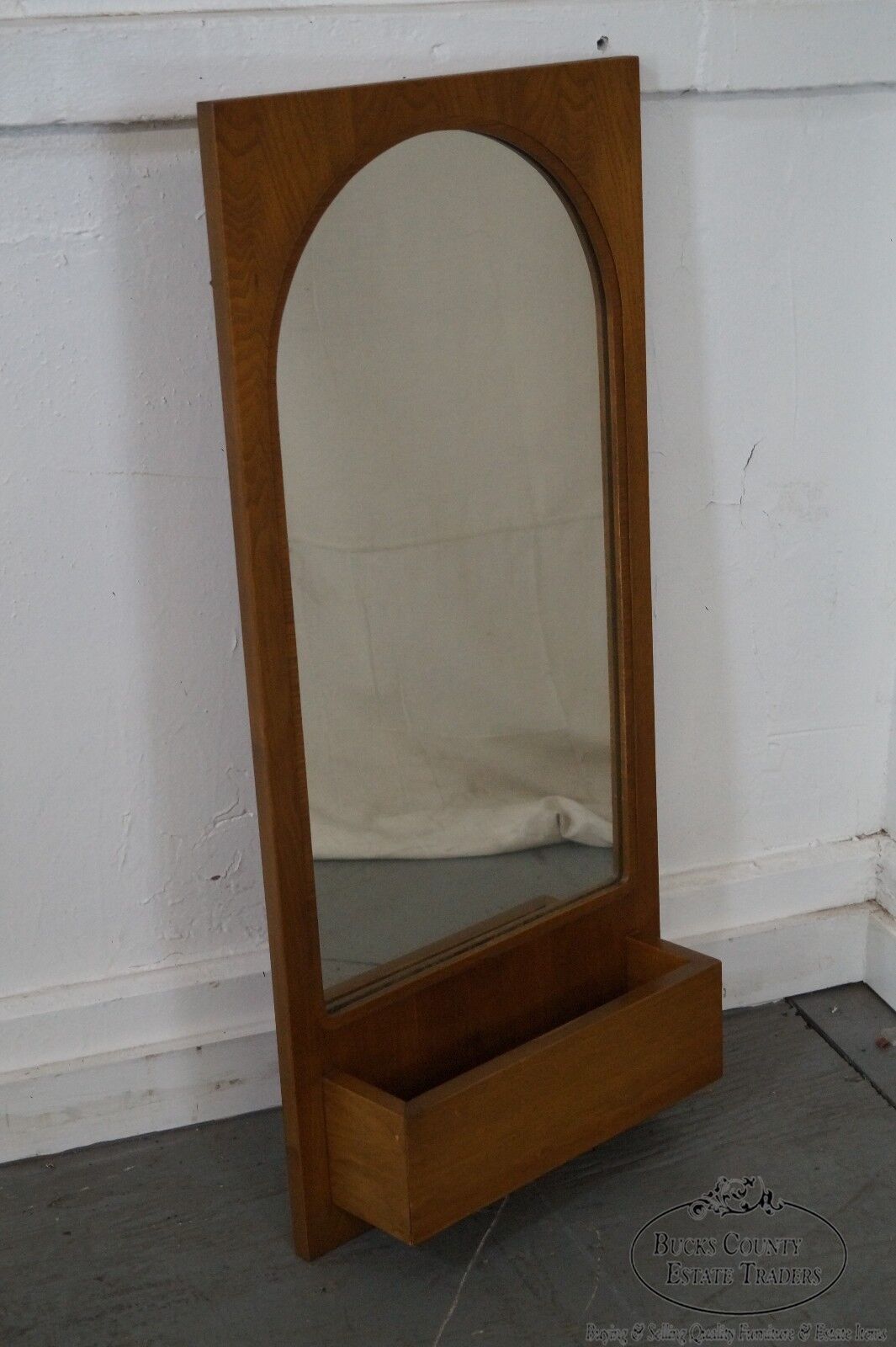 Mid Century Modern Walnut Paul McCobb Style Wall Mirror