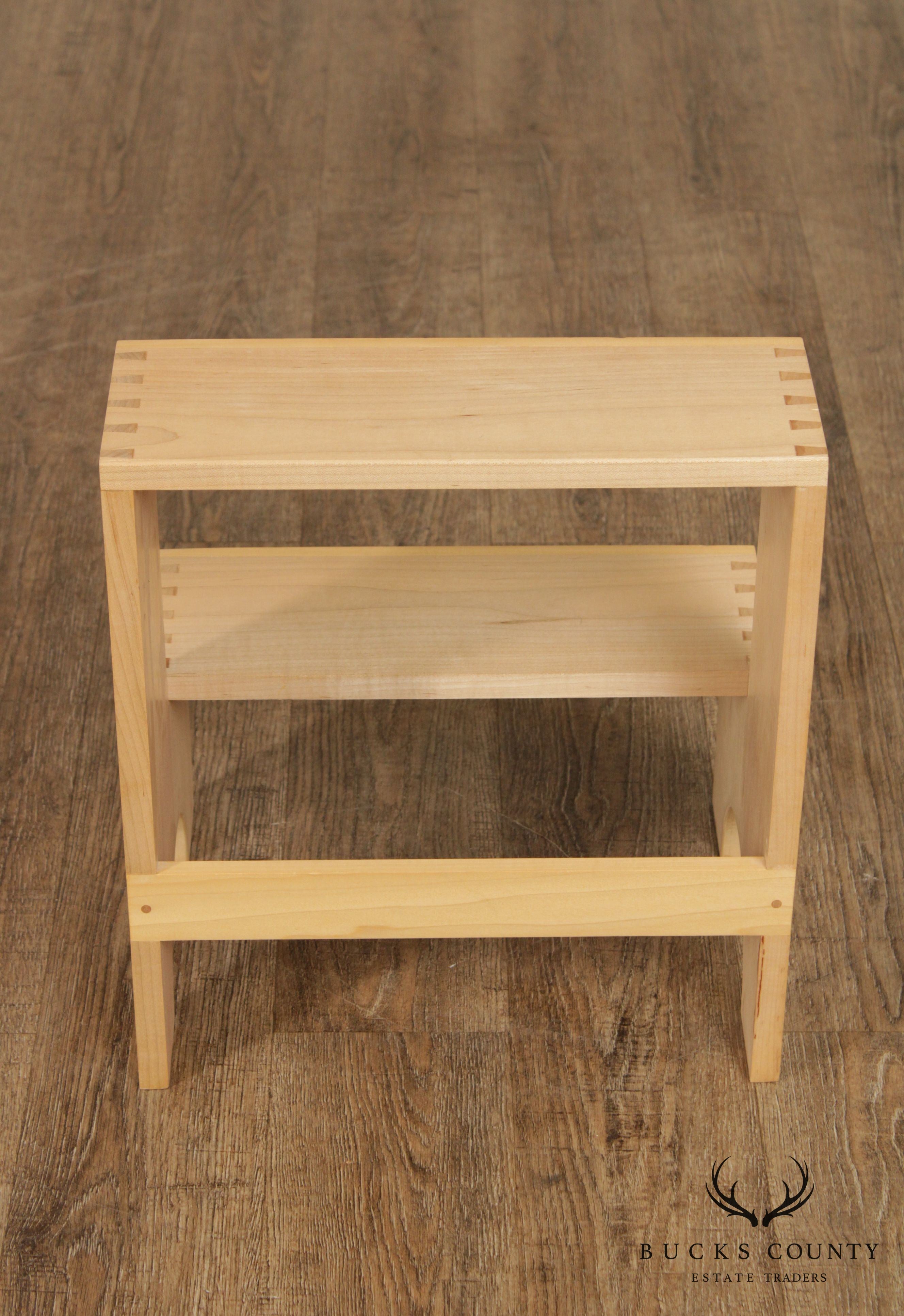 Hand Crafted Maple Dovetailed Bed Steps