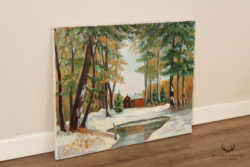 Ann Yost Whitesell 'Winter Reflections' Original Oil Painting