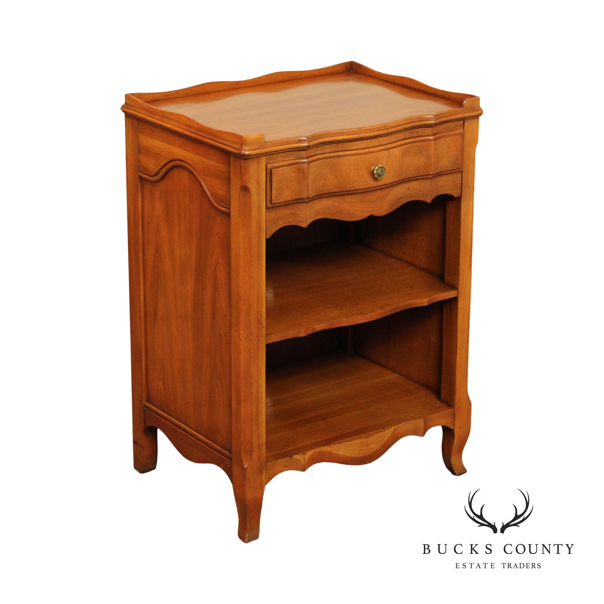 John Widdicomb French Provincial Style Fruitwood Nightstand