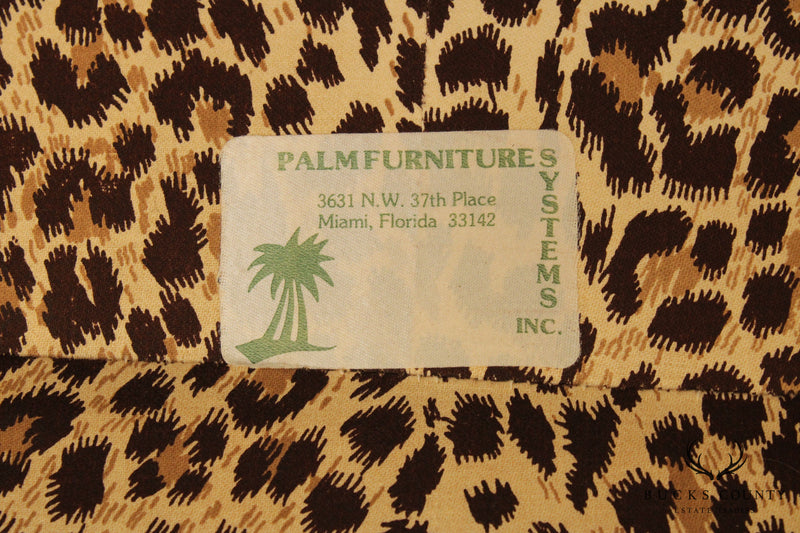 Palm Furniture Systems Mid Century Modern Pair of Cheetah Print Club Chairs