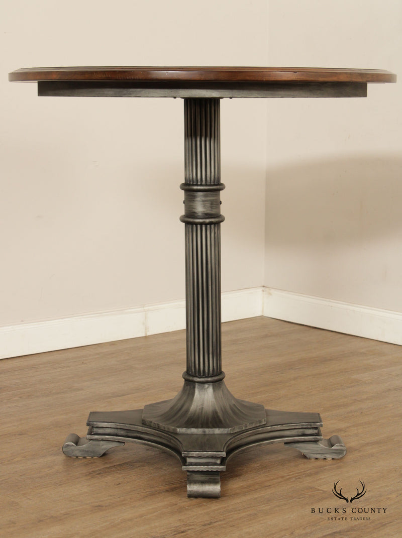 Vintage Rustic European Style Round Bistro Table