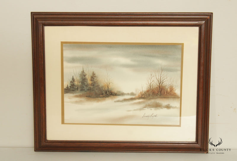 Vintage 20th C. Watercolor Landscape by Dorothy Brych