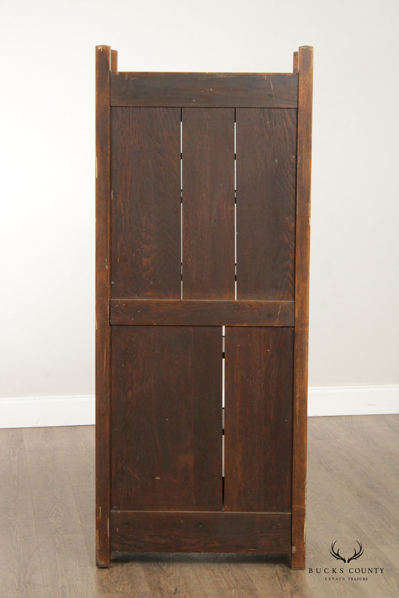 Lifetime Antique Mission Oak Glass Door Bookcase Cabinet
