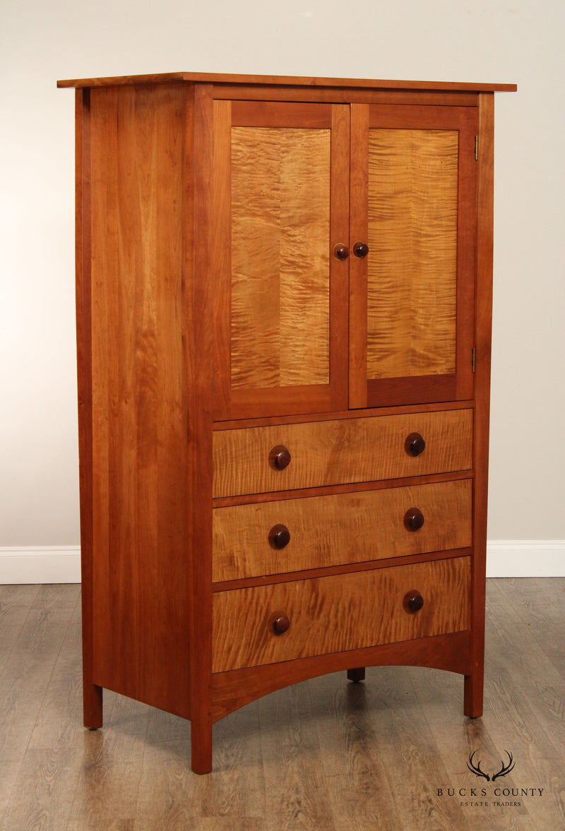 Stickley Mission Collection Cherry And Tiger Maple Armoire