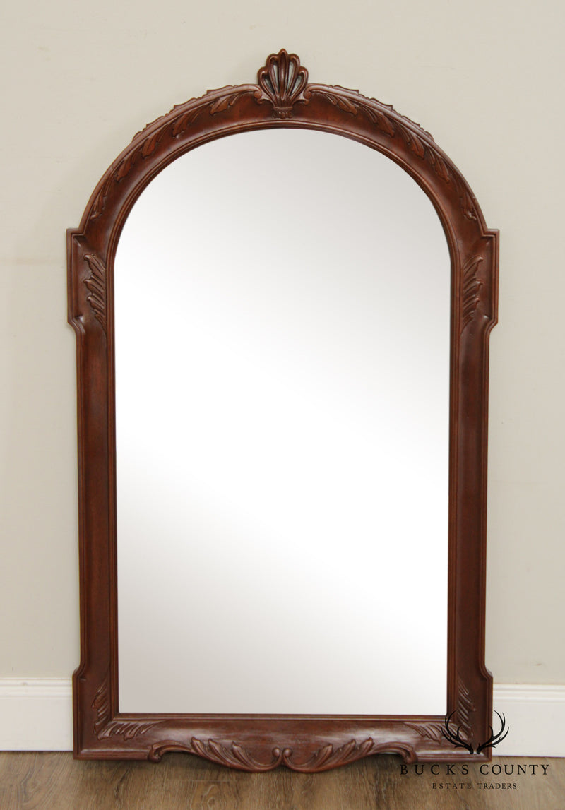 Henkel Harris Mahogany Carved Beveled Wall Mirror