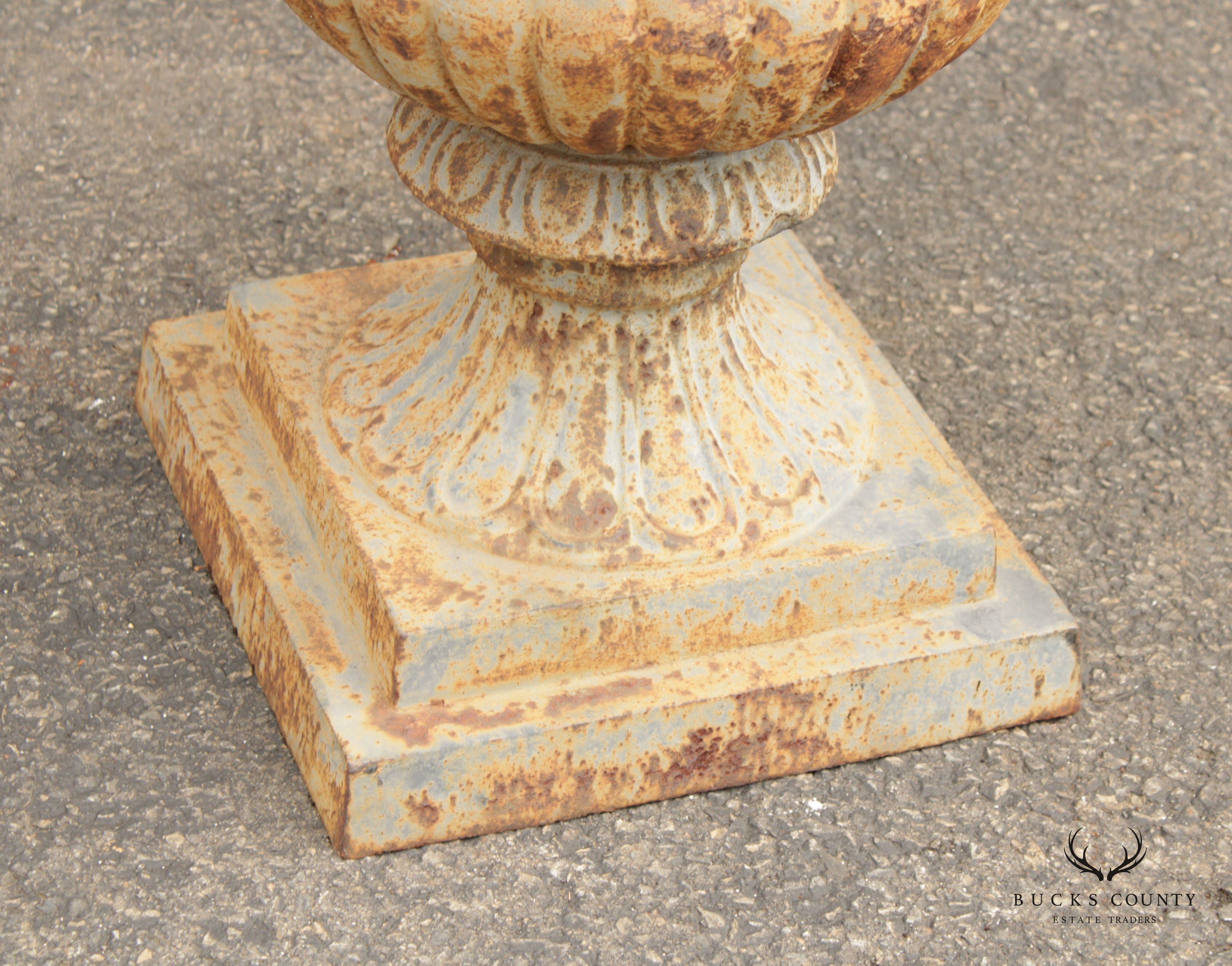 Vintage French Style Large Cast Iron Garden Urn