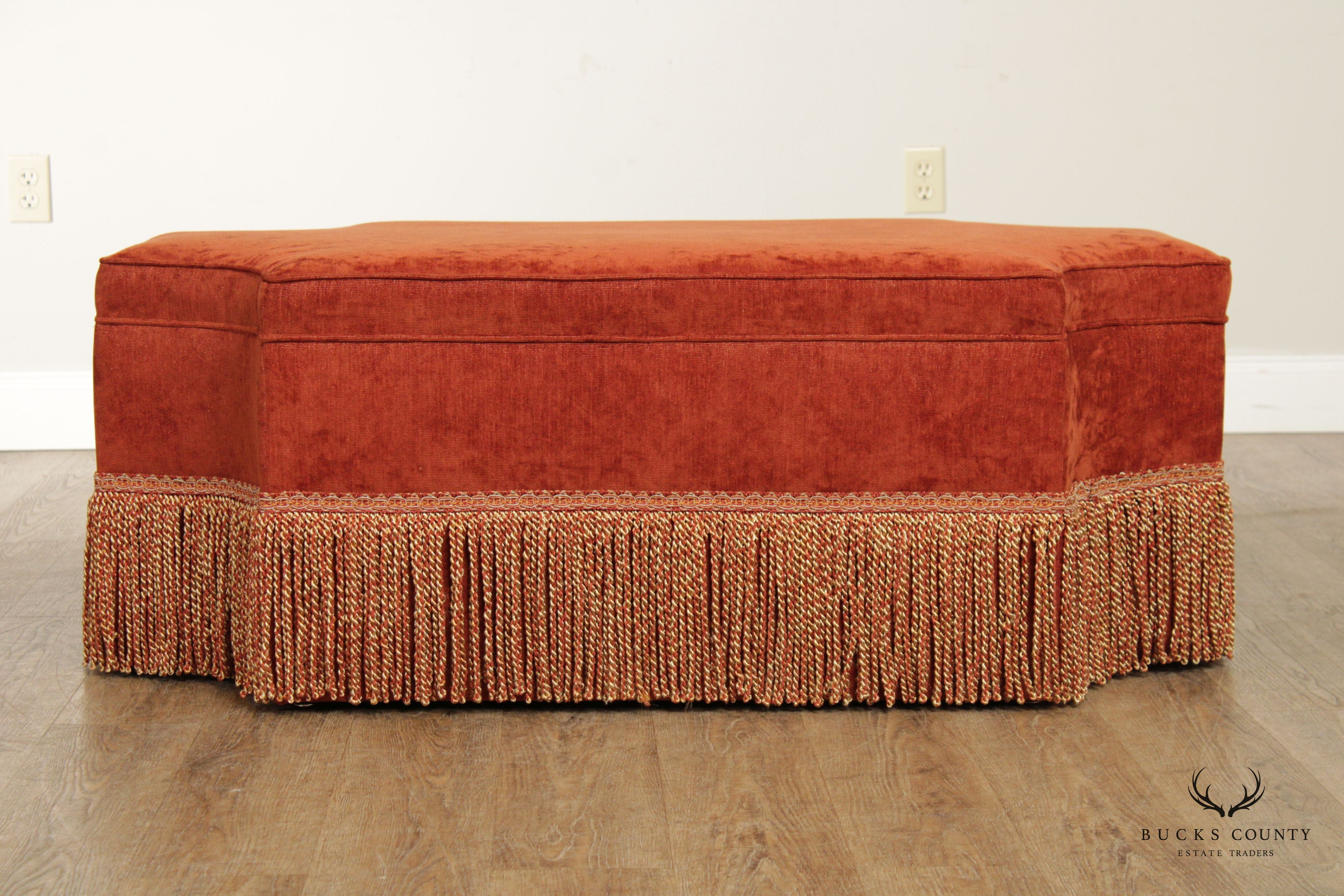 Massoud Furniture Custom Upholstered Ottoman