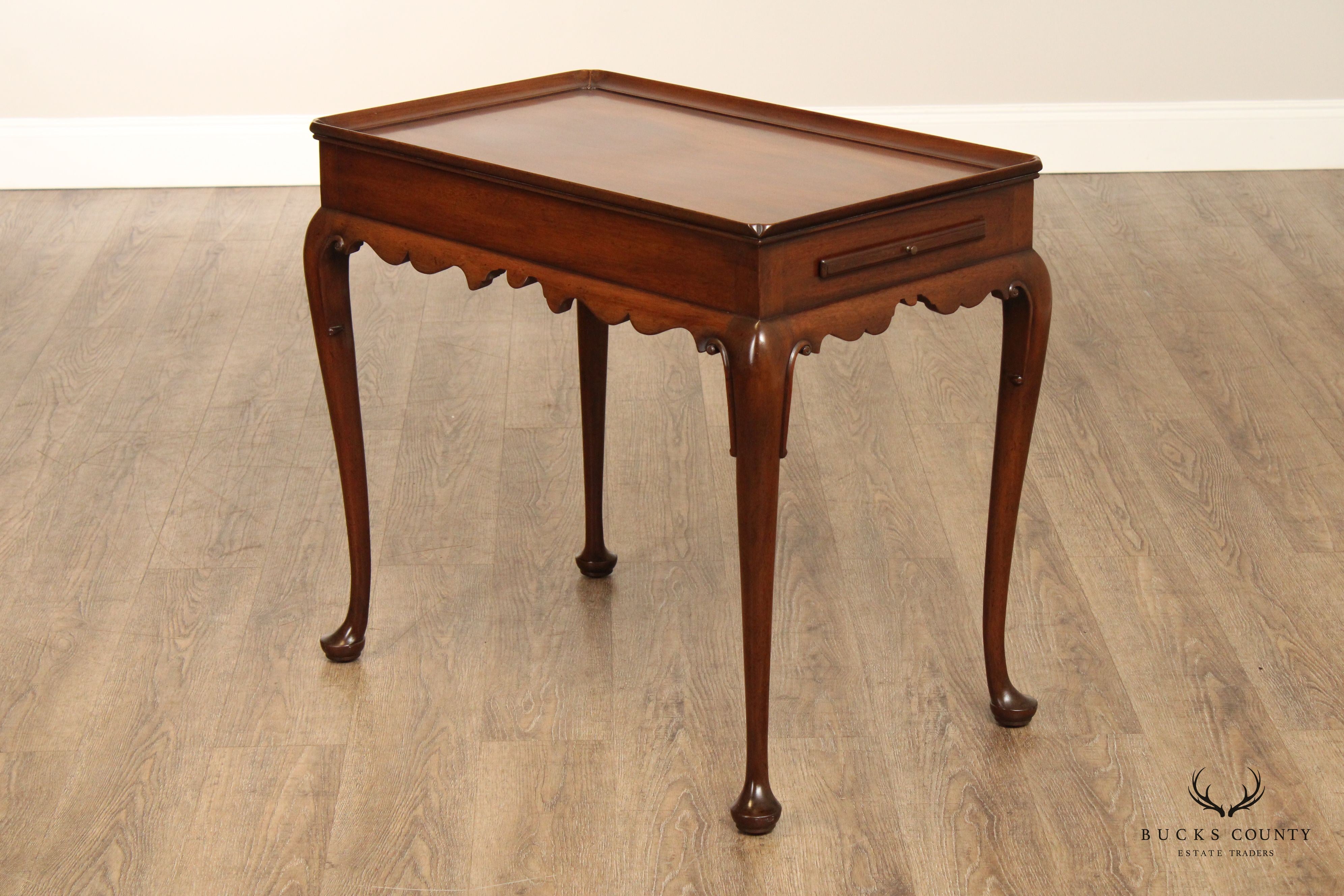 Kittinger Williamsburg Restoration Queen Anne Mahogany Tea Table