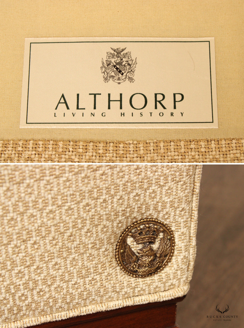 Althorp Living History Custom Upholstered Scroll Arm Sofa