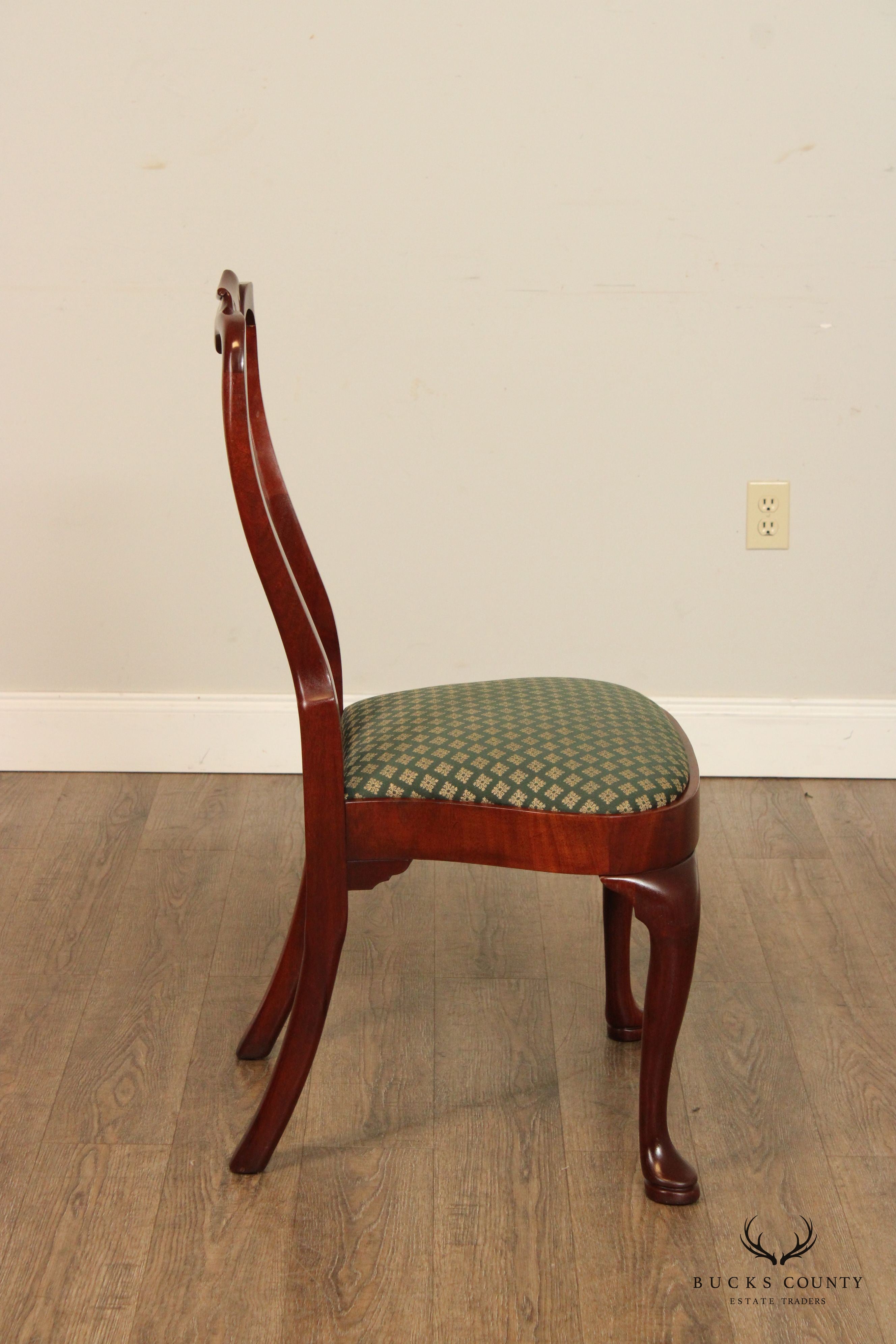 Hickory Chair Queen Anne Style Mahogany Dining Side Chair