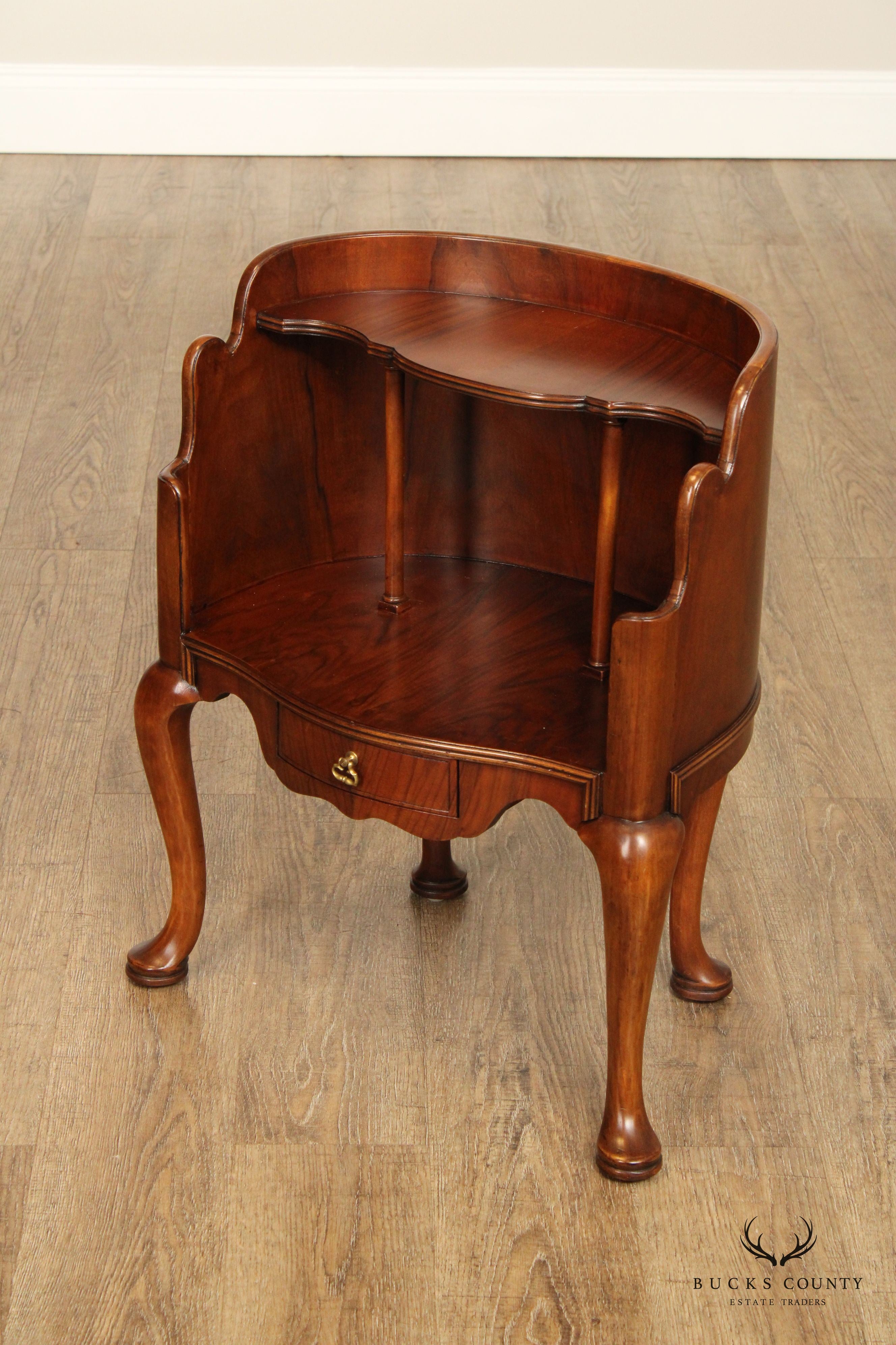 CHELSEA HOUSE INC PORT ROYAL COLLECTION GEORGIAN STYLE WALNUT SIDE STABLE