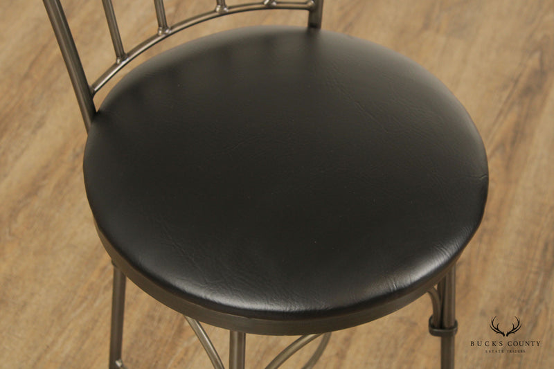 Charleston Forge Pair of Wrought Iron Swivel Bar Stools