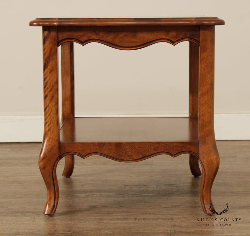 Ethan Allen Country French Two-Tier Side Table