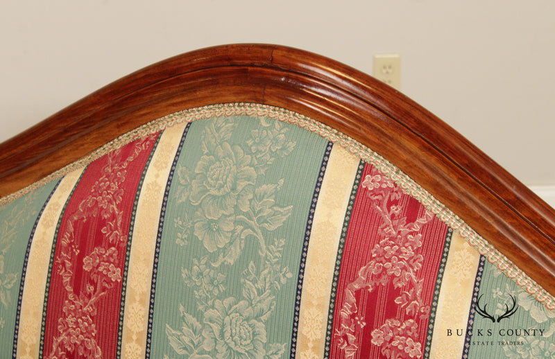 Classical Empire Style Partial Gilt Custom Upholstered Sofa