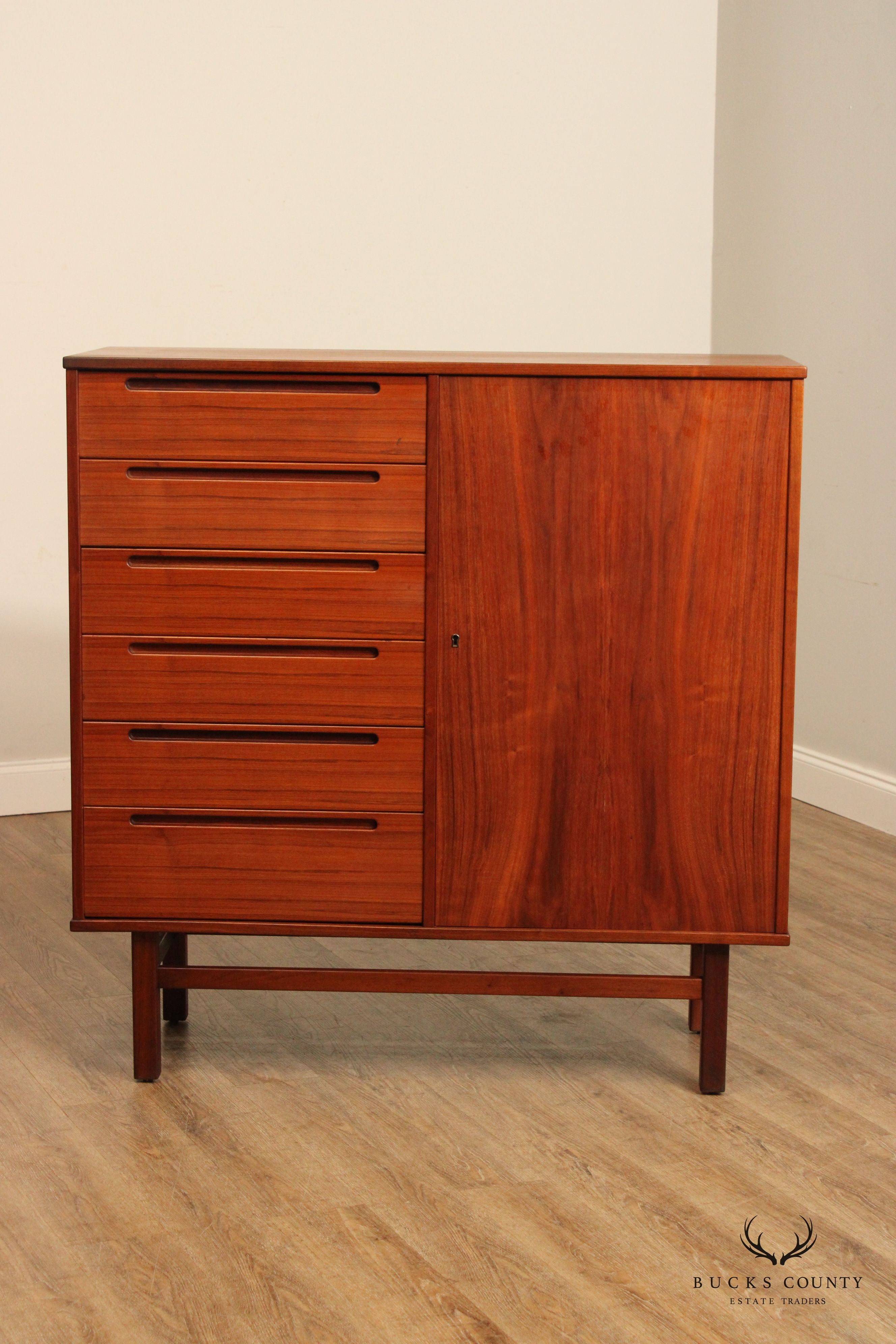 Arne Wahl Iversen Danish Modern Teak Gentleman’s Dresser Chest