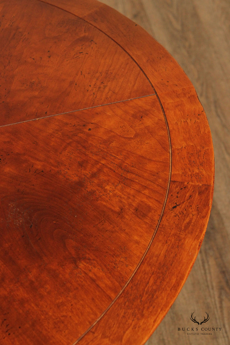 Baker Milling Road Industrial Style Iron and Cherry Round Center Table