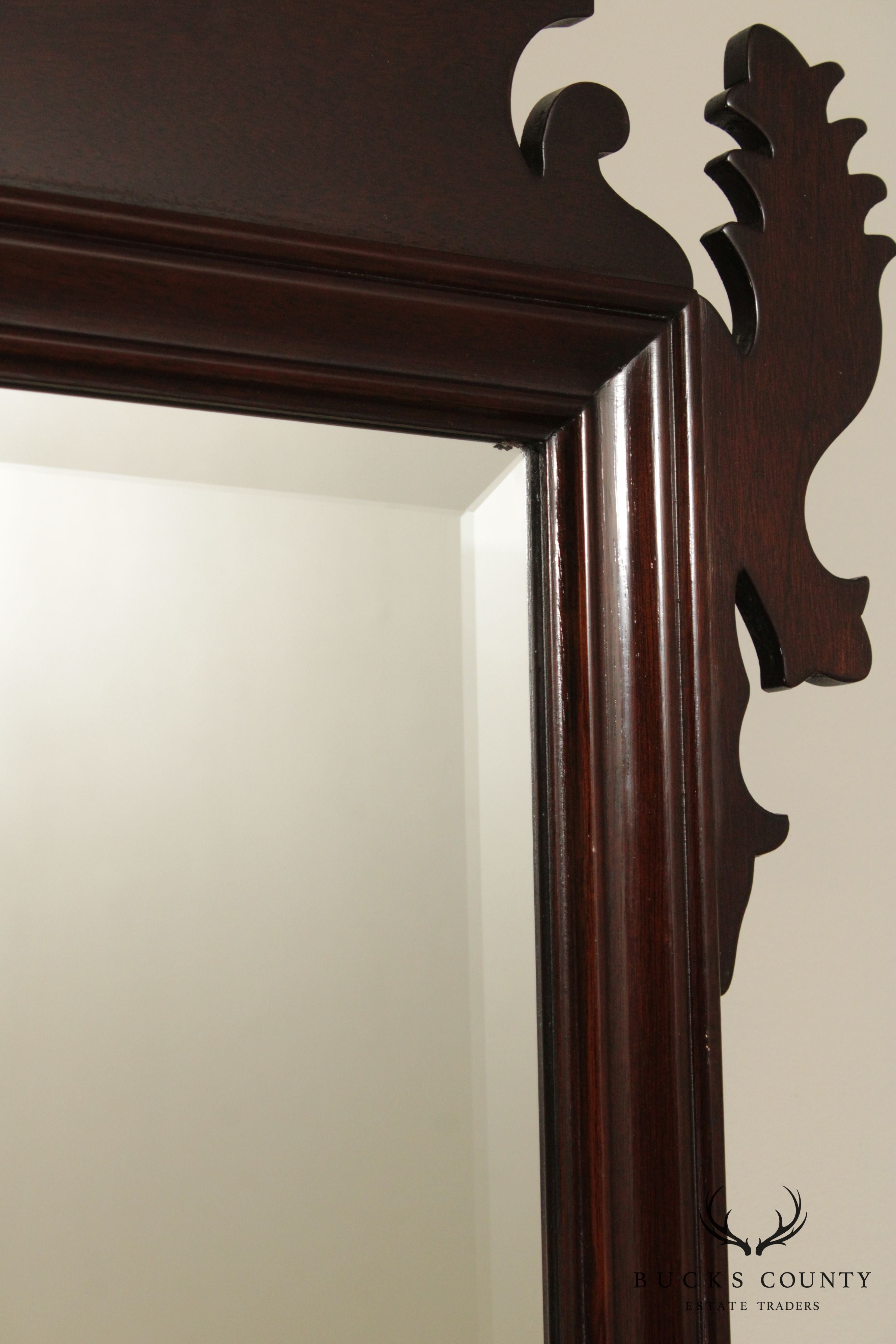 Stickley Chippendale Style Mahogany Wall Mirror