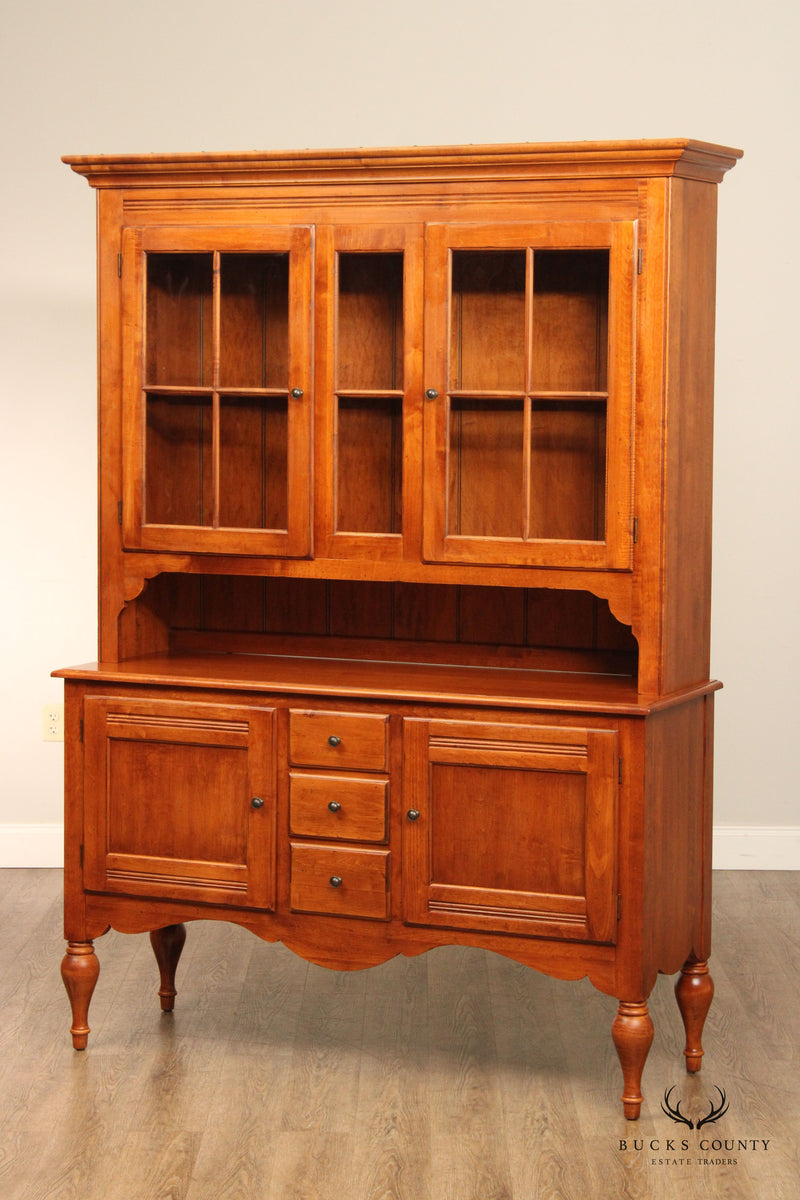 Maple hutch deals china cabinet