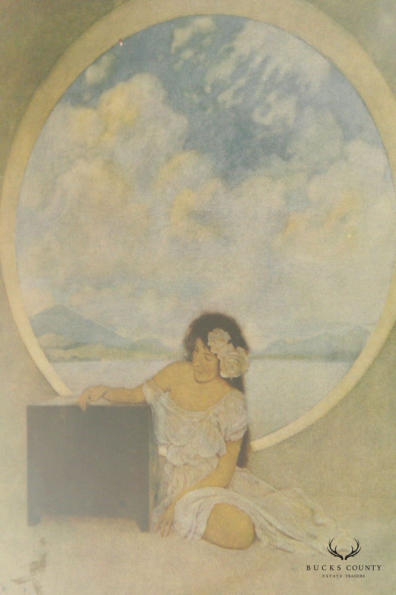 Maxfield Parrish Art Deco Framed 'Pandora's Box' Print