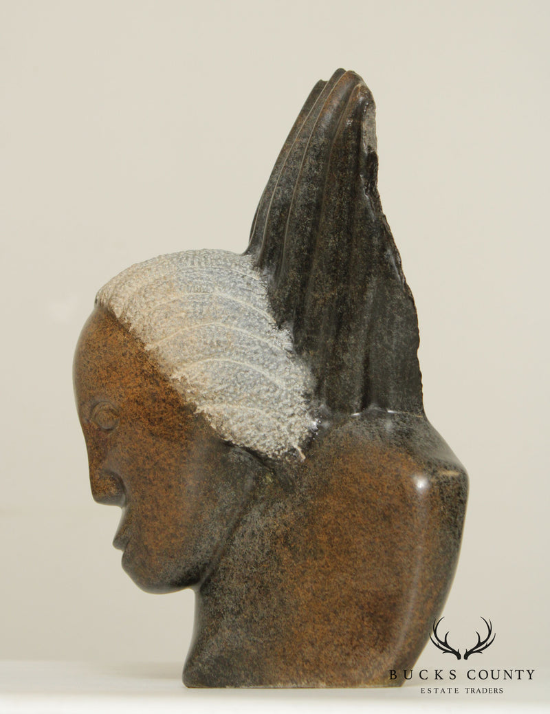 Locardia Ndandarika Modern Bust Shona Stone Sculpture