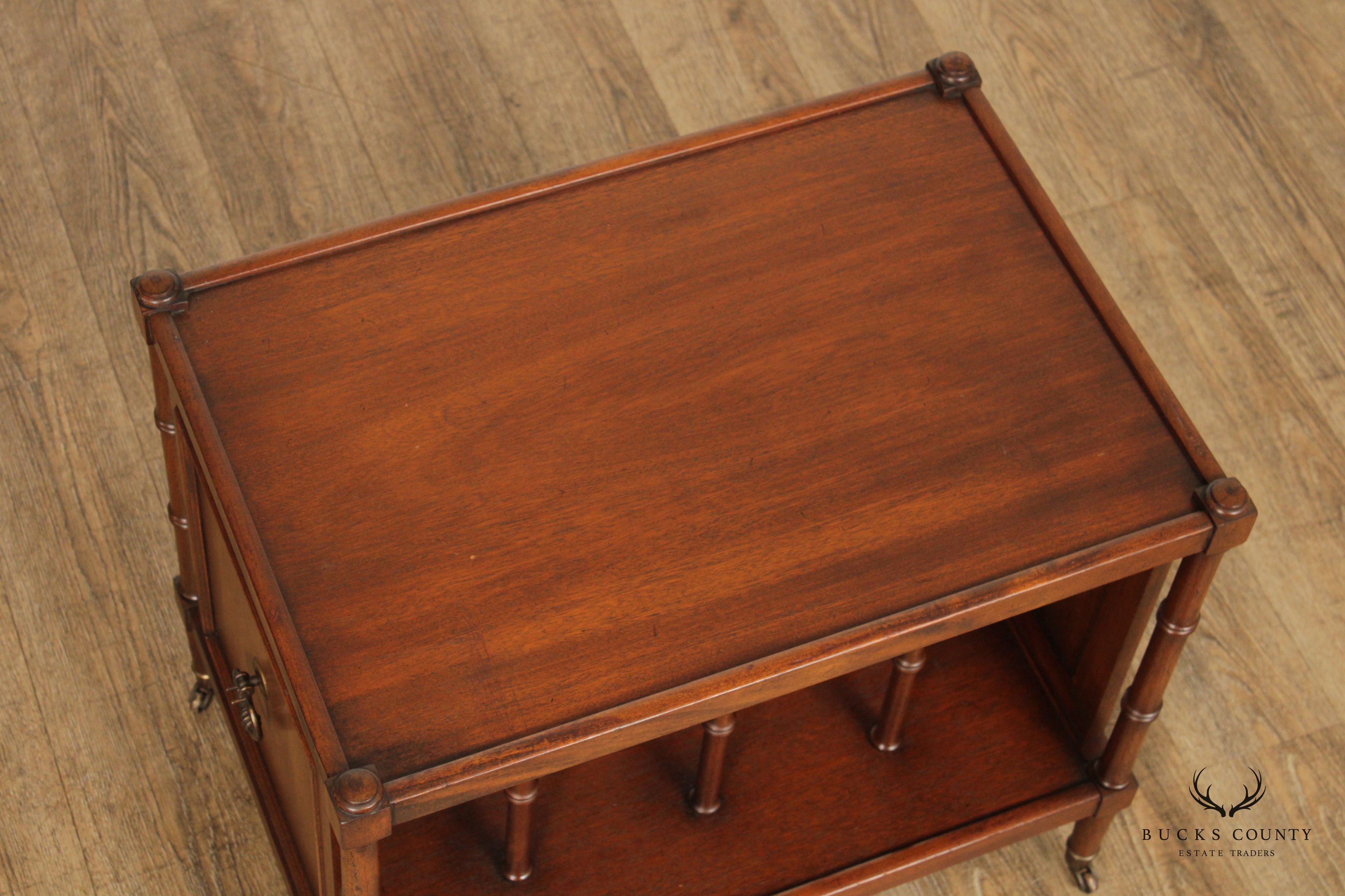 English Regency Style Mahogany Magazine Stand Side Table