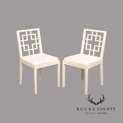 West Elm Contemporary Pair of 'Overlapping Squares' Dining Side Chairs