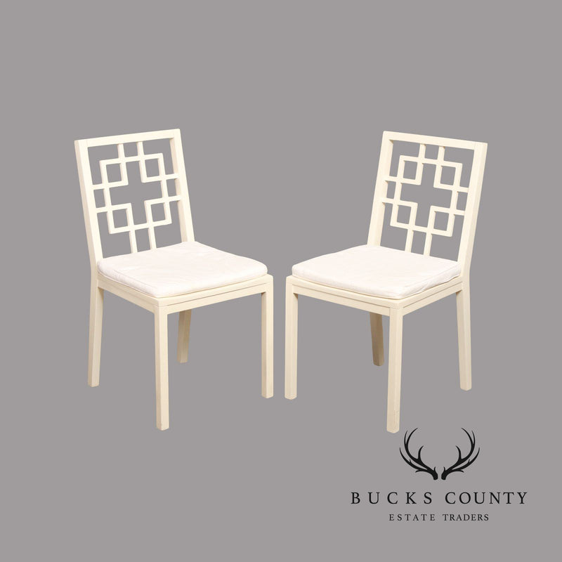 West Elm Contemporary Pair of 'Overlapping Squares' Dining Side Chairs