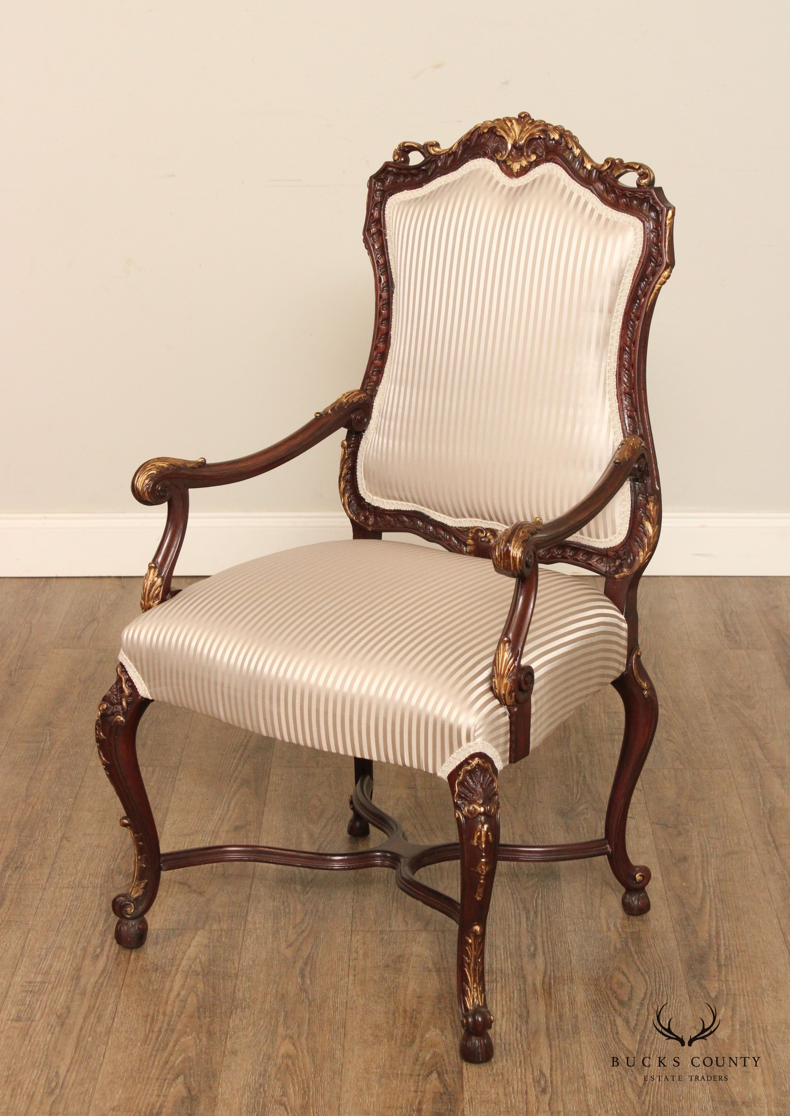 French Louis XV Style Set of Twelve Ornately Carved Dining Chairs