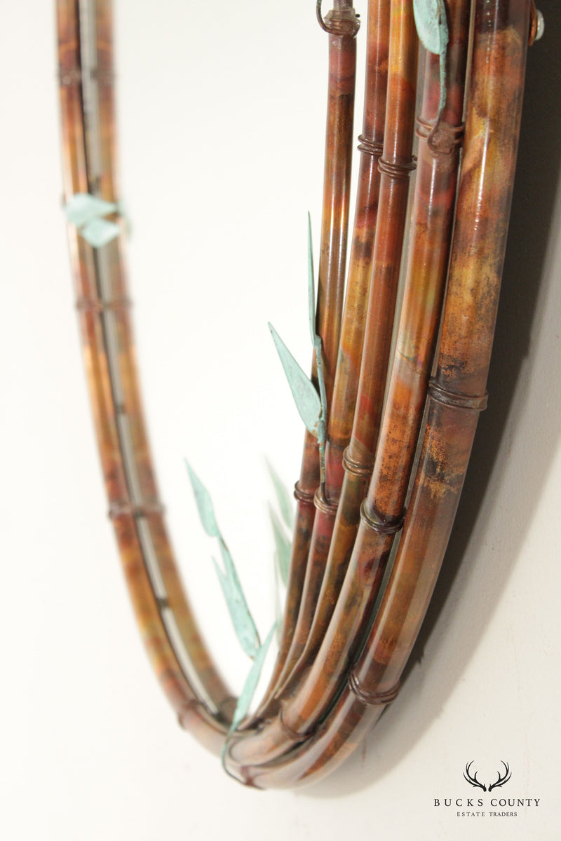 Andy Brinkley Studio Metal Bamboo Oval Wall Mirror