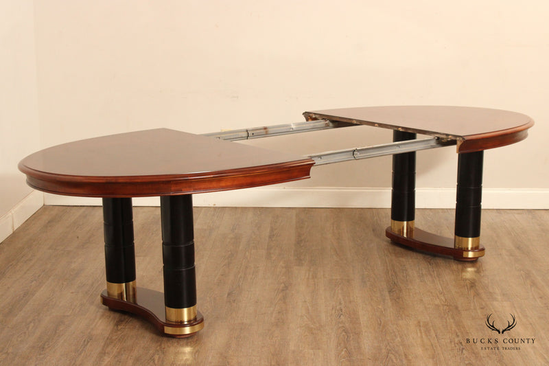 Stanley Empire Style Extendable Oval Cherry Dining Table