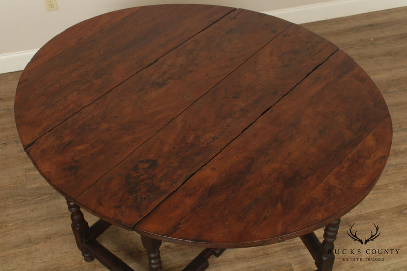 Antique 18th Century English Walnut Drop Leaf Table