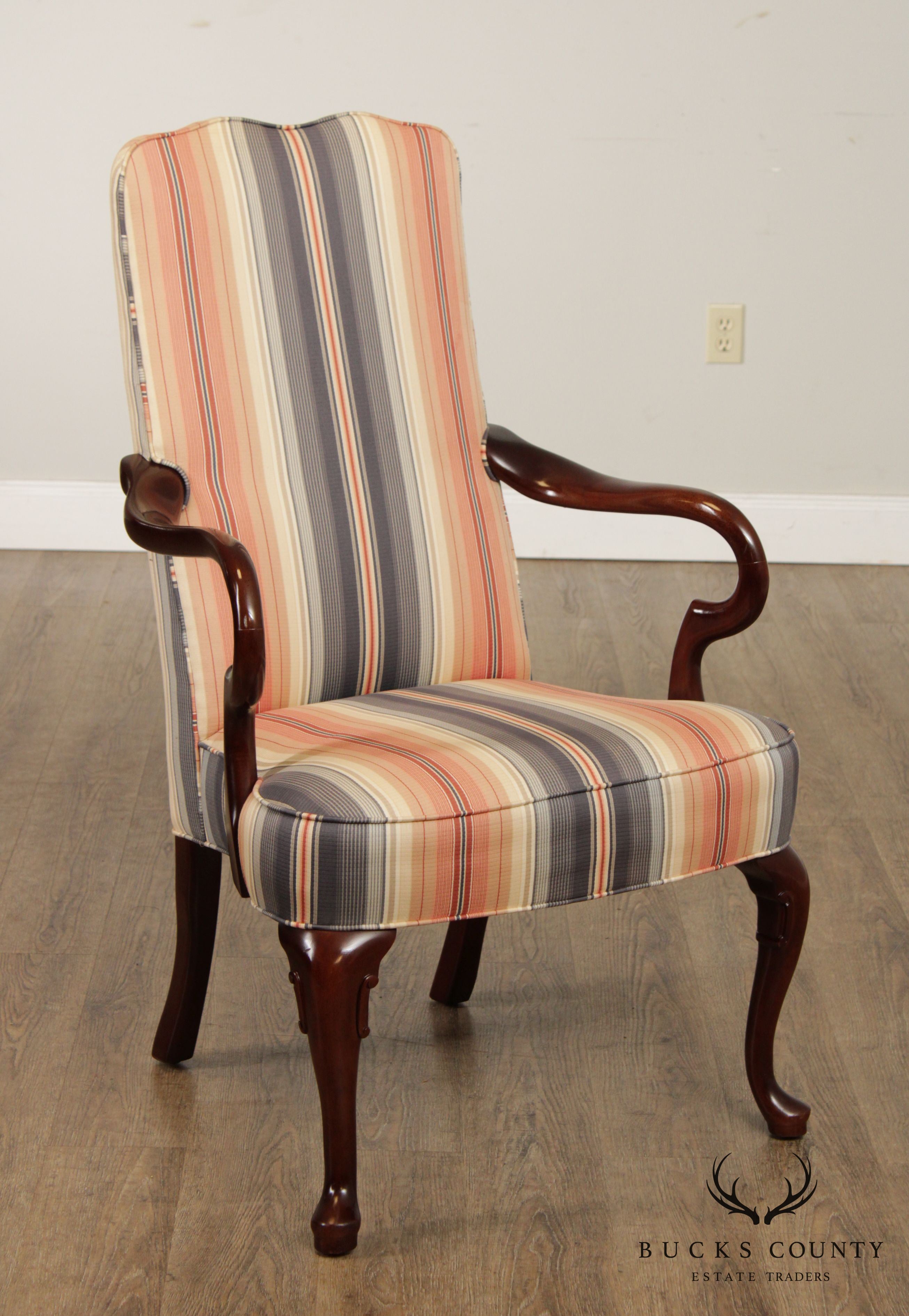 Hancock & Moore Queen Anne Style Mahogany Armchair