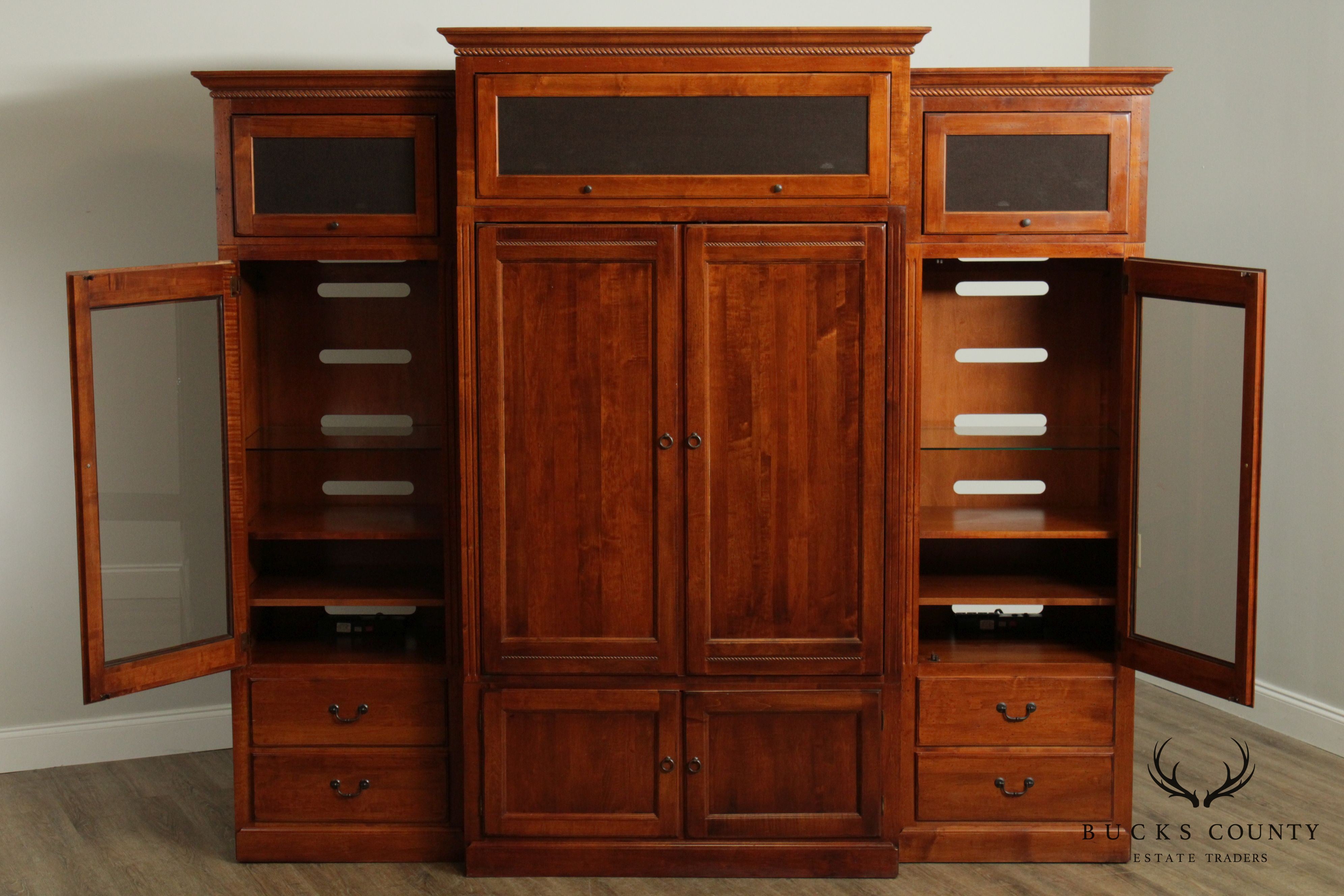 Ethan Allen Country Crossing Large Entertainment Wall Unit