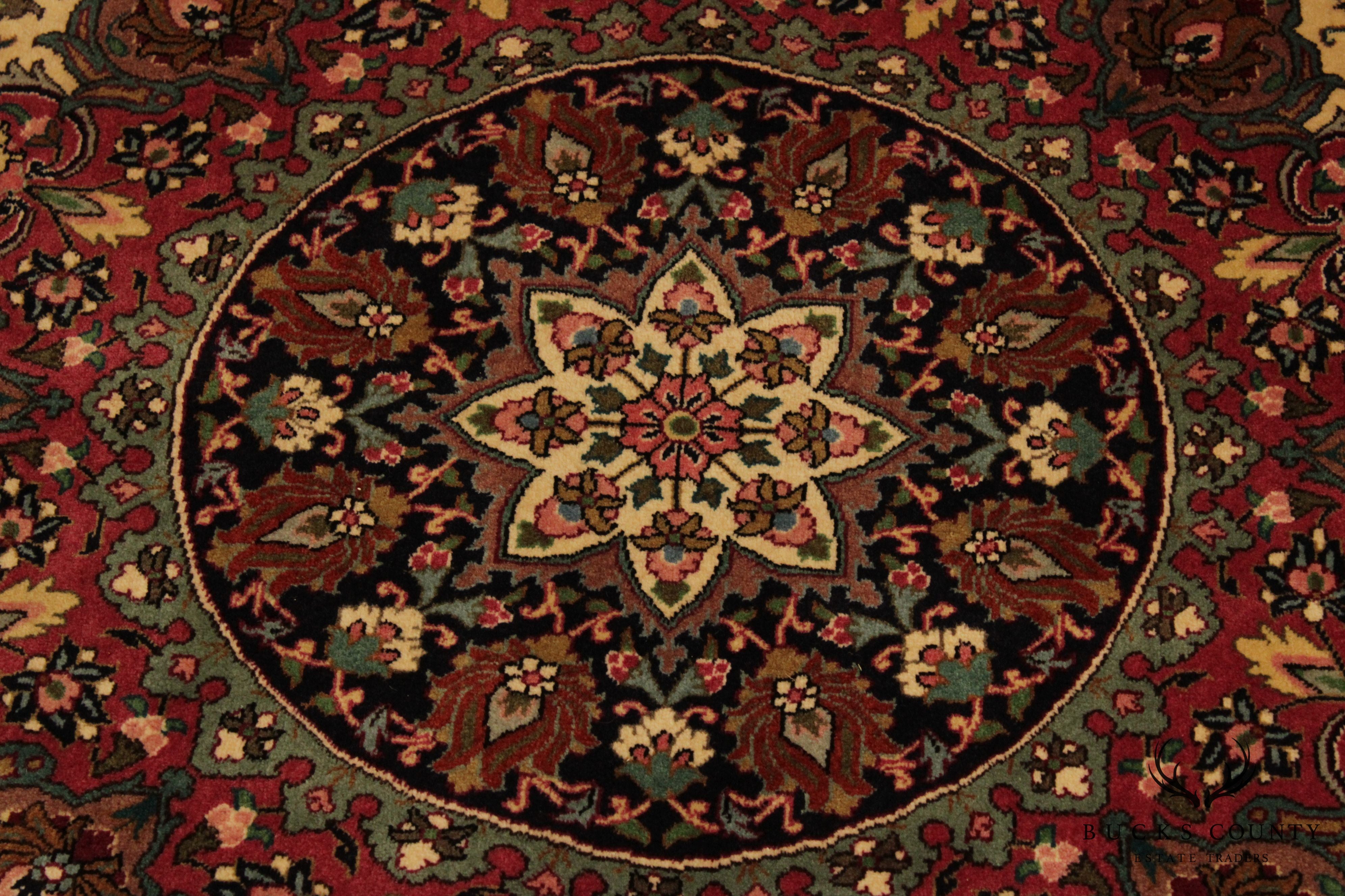 Persian Ispahan 9'10"x 6'7" Hand Knotted Wool Rug