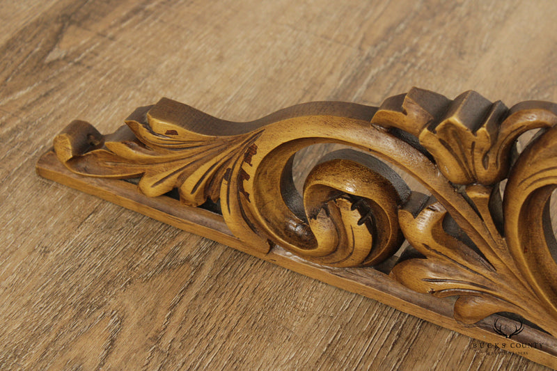 Renaissance Revival Antique Dragon Carved Painted Oak  Architectural Element
