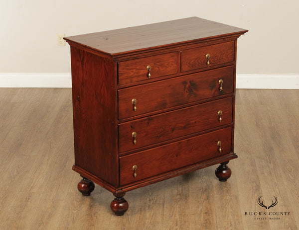 Stephen Von Hohen William And Mary Style Pine Chest Of Drawers