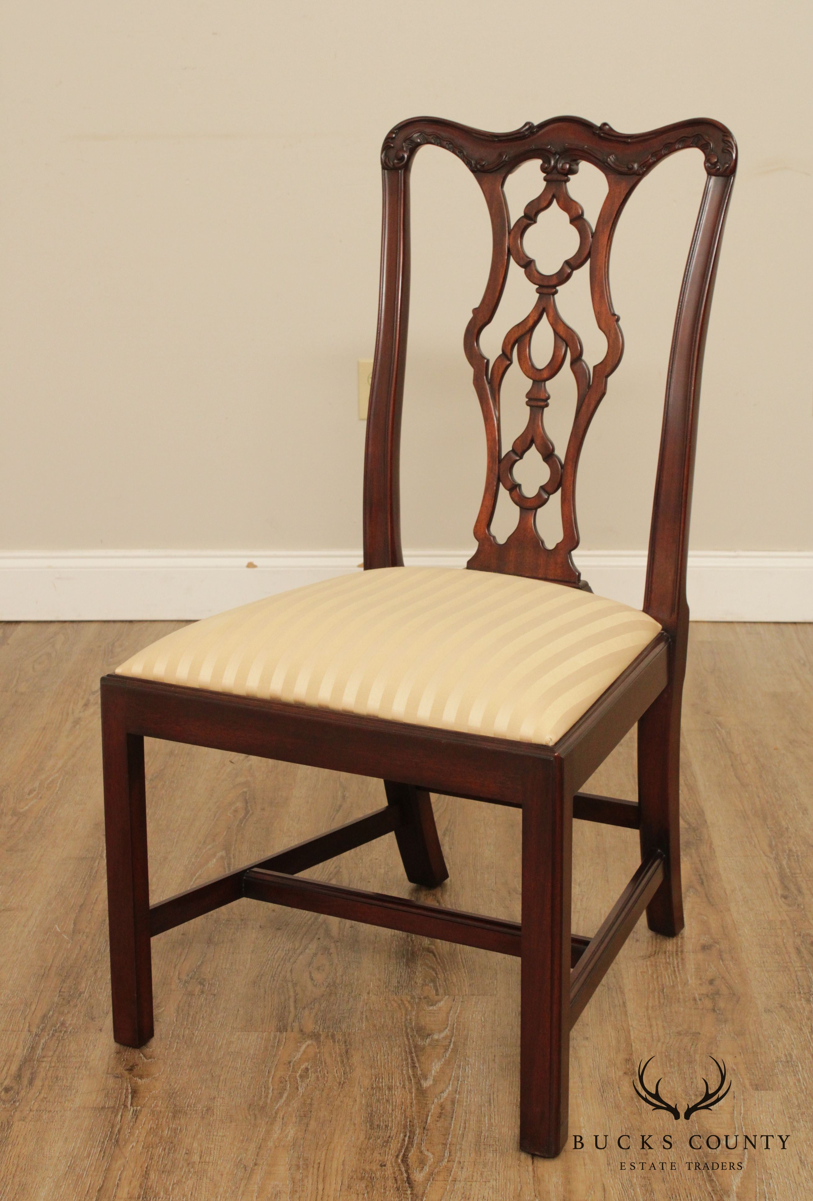 Henkel Harris Chippendale Style Mahogany Side Chair