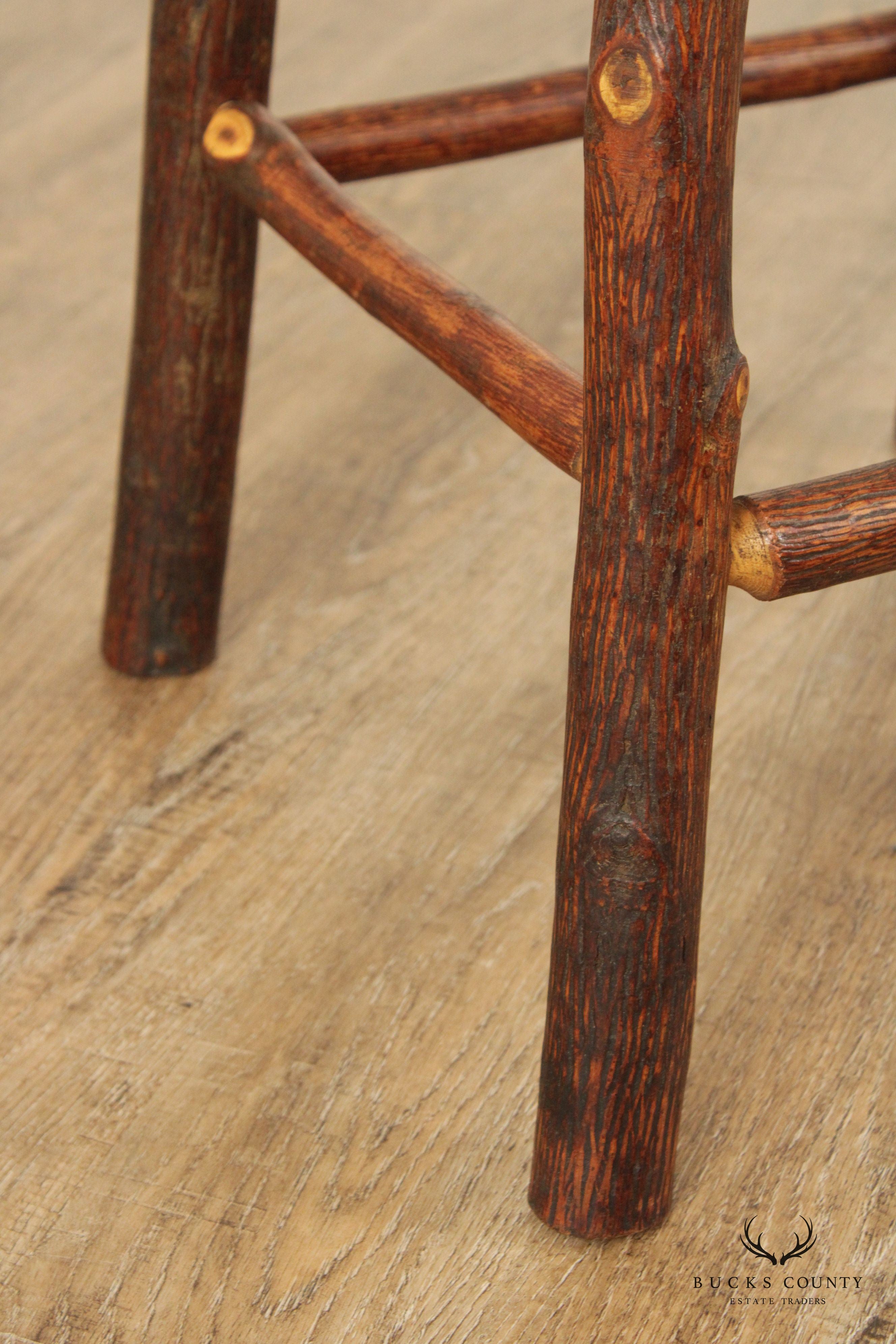 Old Hickory Pair Rustic Bar Stools