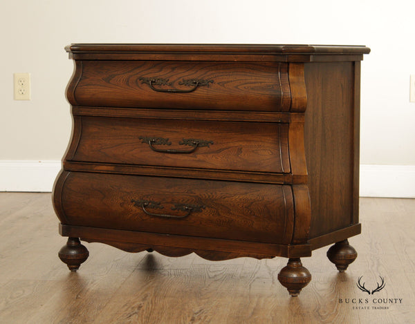 Baroque Style Walnut Bombe Chest of Drawers