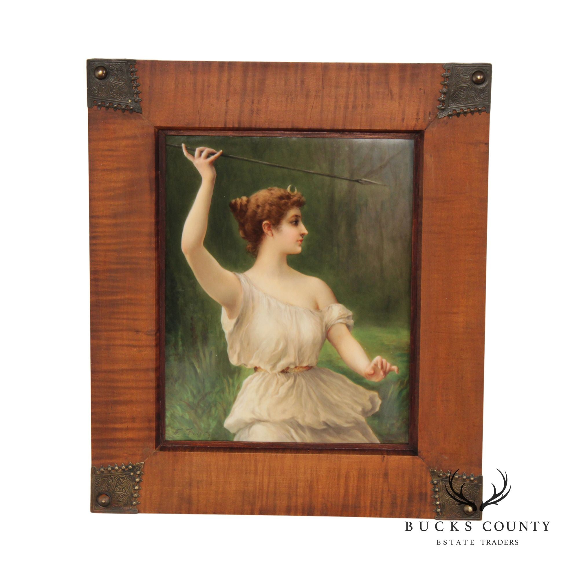 KPM Hand Painted German Porcelain Plaque