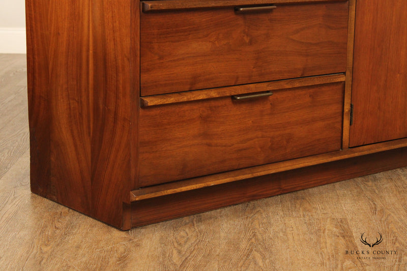 Lane Altavista Mid Century Modern Walnut Triple Dresser