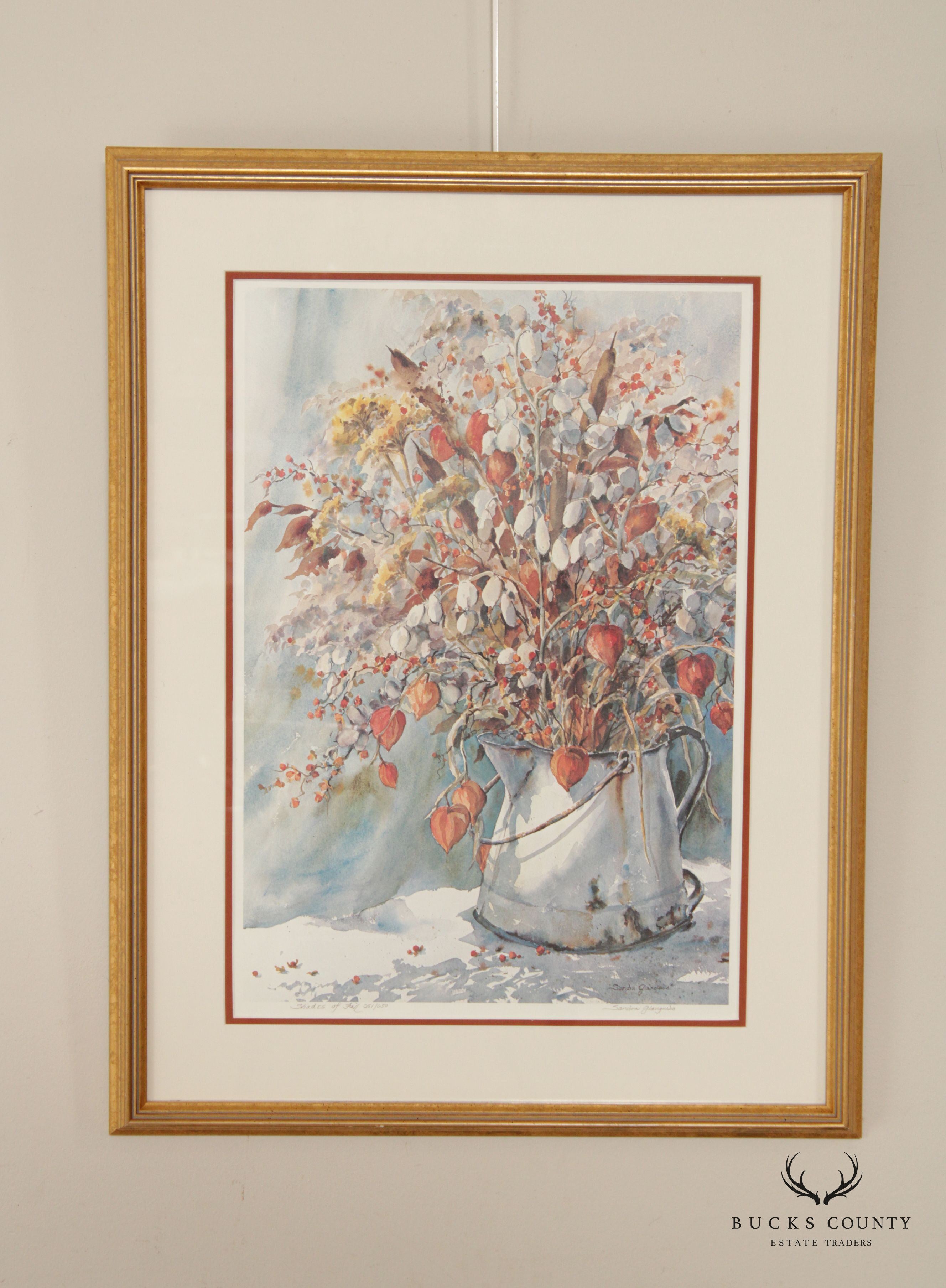 Sandra Giangiulio 'Shades of Fall' Watercolor Lithograph Print