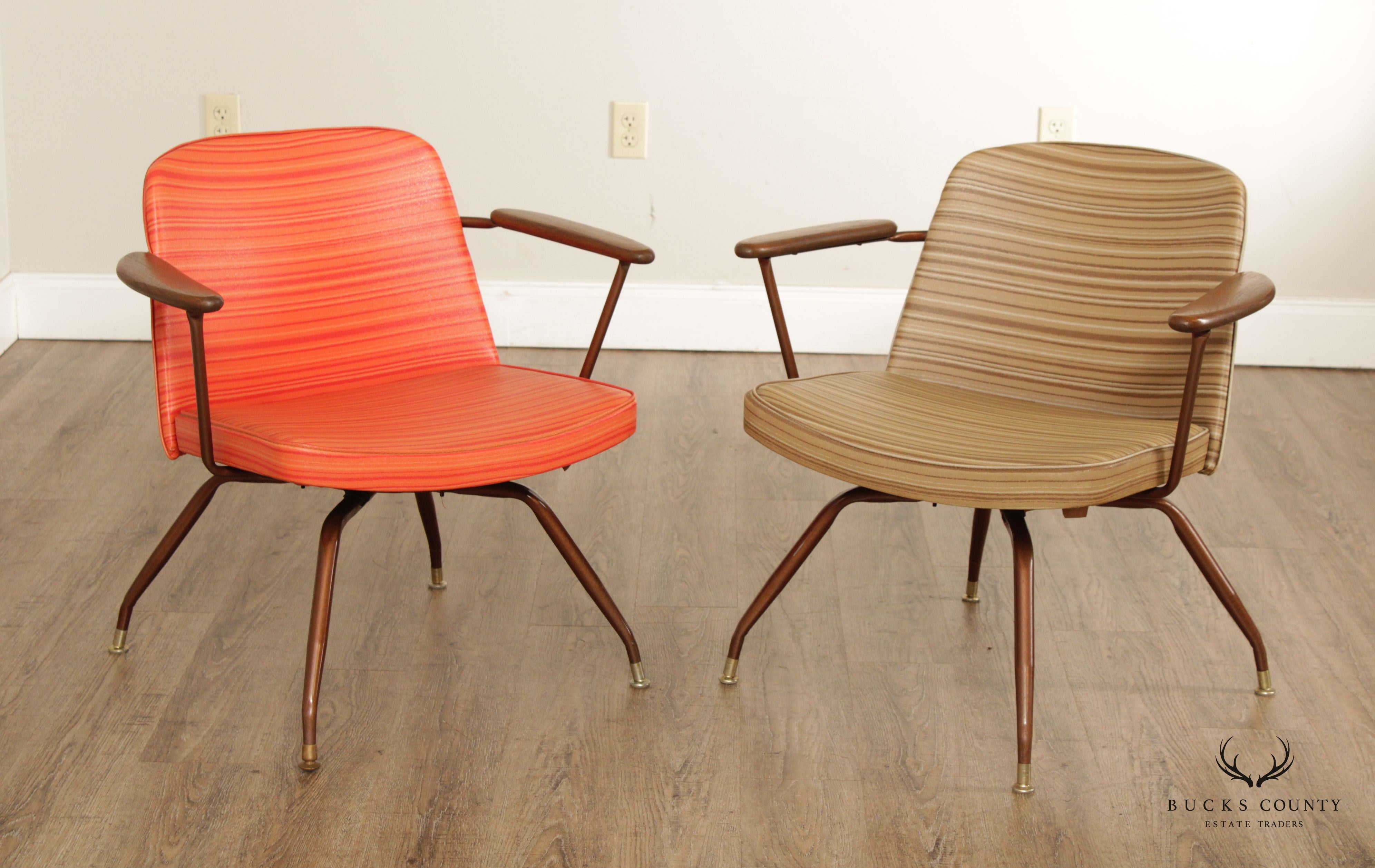 Mid Century Modern Pair of Baumritter Armchairs