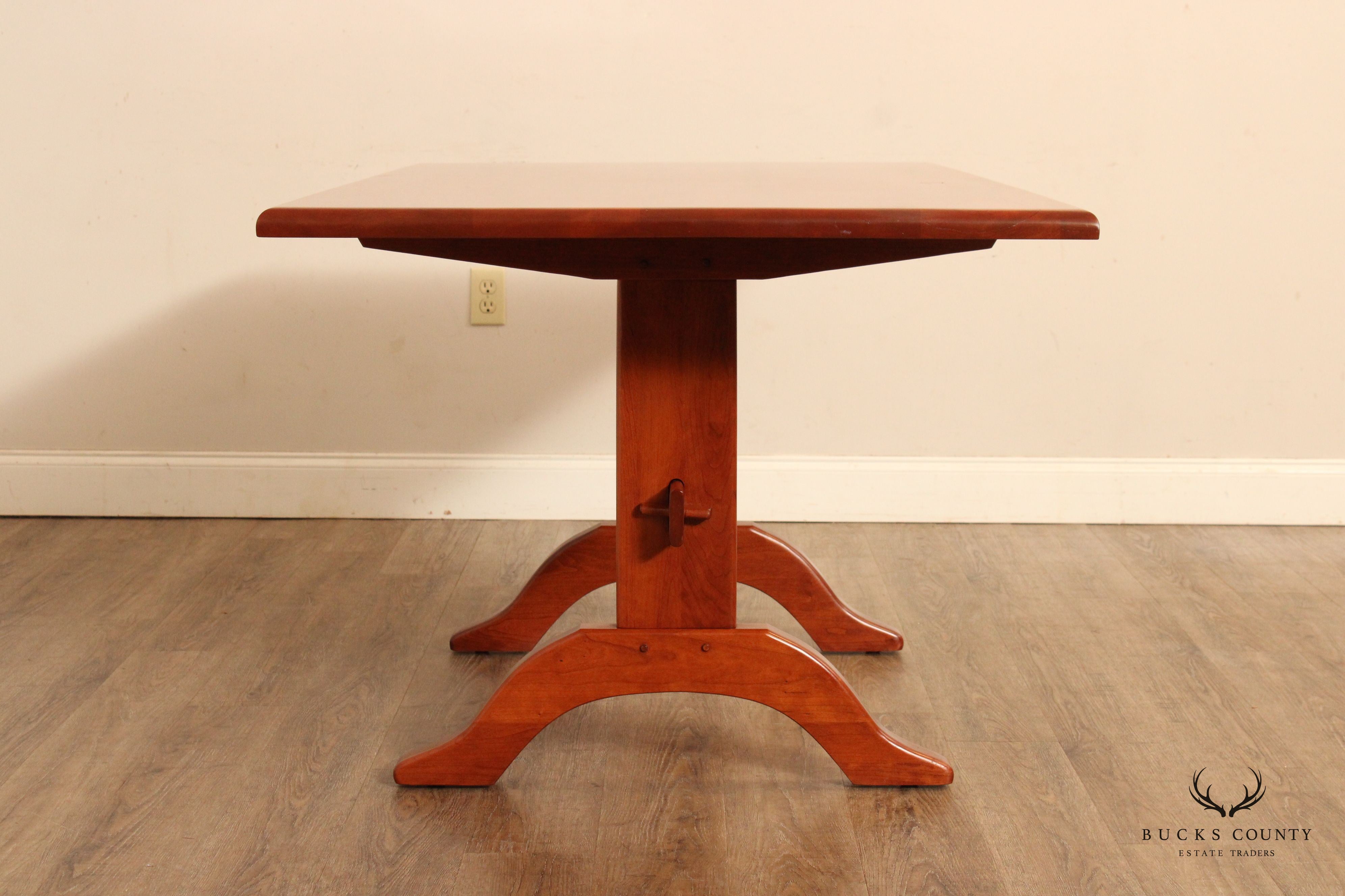 Hunt Country Furniture Custom Crafted Solid Cherry Trestle Dining Table