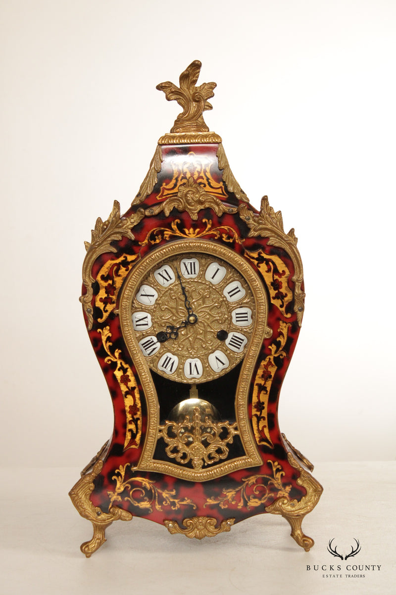French Boulle Mantle Clock - Georgian Antiques