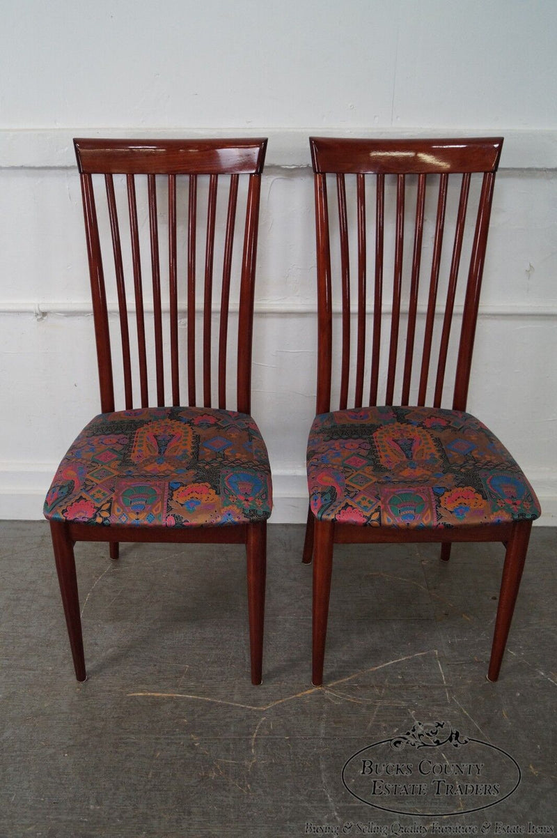 Mid Century Set of 4 Italian Spindle Back Dining Chairs
